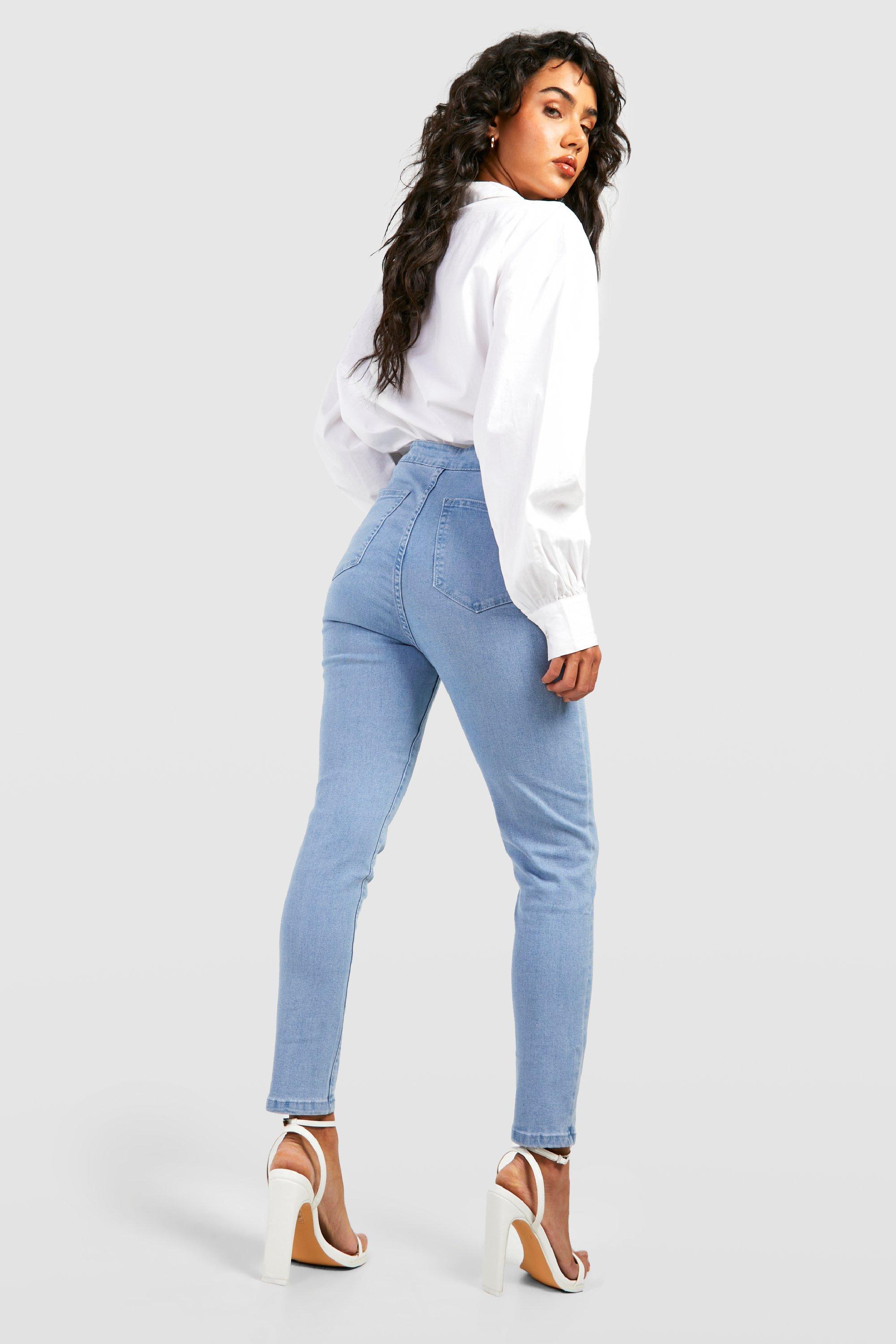 Super stretch high on sale waisted skinny jeans